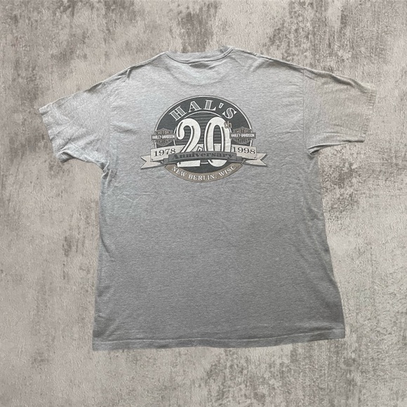 Harley Davidson 1998 hals motorcycles grey graphic t shirt sz xl - Picture 2 of 3